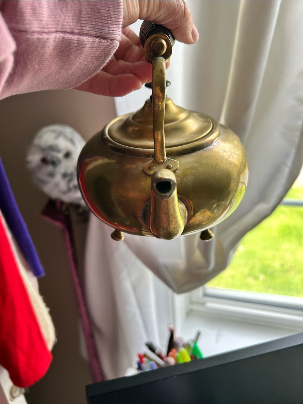 4/$100 vintage brass trap pot kettle BURGER MFG CO - Picture 3 of 6